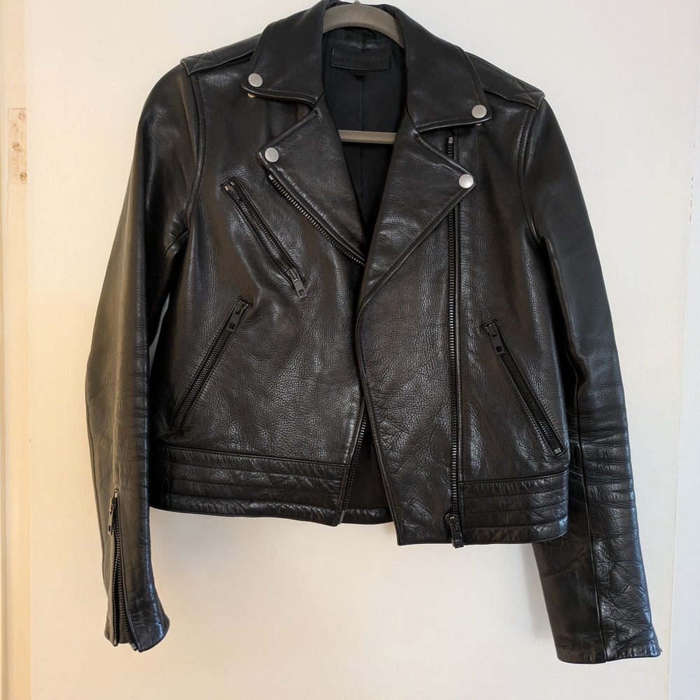 Black Leather Biker Jacket